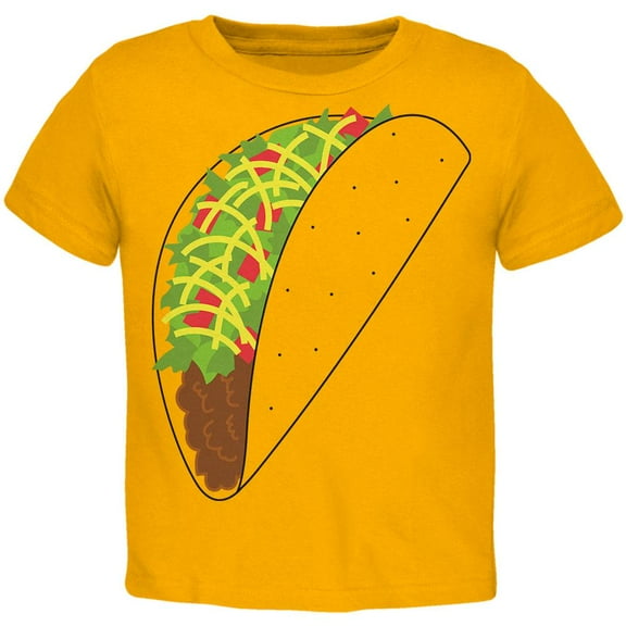Halloween Taco Food Costume Toddler T Shirt Gold 3T