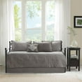 thumbnail image 4 of Pemberly Row Polyester Solid Brushed Reversible Daybed Cover Set in Gray, 4 of 15