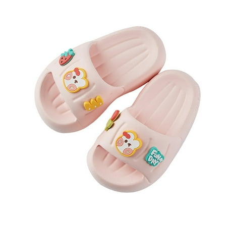Meresysid Toddler Kids Boys Girls Casual Shower Shoes EVA Summer Children s Slippers Girls Home Non-slip Baby Sandals Slippers Boys Slippers Girls Sandals Pink