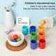 thumbnail image 4 of Bolas Rainbow en tazas Montessori Toys Baby Learning Toys para niños de 3 años y más para aprender clasificación de color y contado, 4 of 9