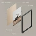thumbnail image 4 of PixonSign Framed Wall Art Country Deer & Antelope Prints, Set of 4 Southwest Desert Animals Landscape Wall Decors, Nature Wall Décor, Adhesive Canvas Poster, Modern Home Artwork - 8"x10" Black, 4 of 5