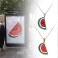 thumbnail image 1 of Watermelon Popular Men Women Necklaces--Silvery-Product code 55223 green, 1 of 5
