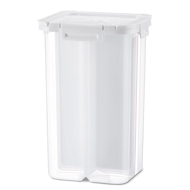 Wosthever Contenedor de almacenamiento de cocina Rejilla de gran capacidad Recipiente de granos de alimentos secos Recipiente de gran capacidad Blanco