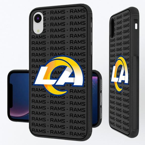 Los Angeles Rams iPhone Text Backdrop Design Bump Case