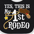 thumbnail image 4 of Inktastic Yes, This is My 1st Rodeo Cowboy Hat with Red Band, Lasso Boys or Girls Baby Bib, 4 of 4