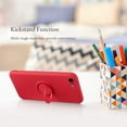 thumbnail image 2 of Case for iPhone 7 Plus iPhone 8 Plus, Slim Liquid Silicone Phone Case with 360 Rotatable Ring Holder Kickstand Fashion Hand Strap with Magnetic Car Mount Shockproof TPU Bumper Cover - Red, 2 of 16
