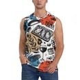 thumbnail image 1 of Fotbe French Food Men's Camiseta sin Mangas Estampada para Hombres, Playera Casual para Gimnasio, Entrenamiento, Playa-Large, 1 of 7