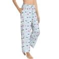 thumbnail image 2 of Xecao Rabbit In The Rain Women's Straight Lounge Pajama Pants: The Epitome of Relaxed Sleepwear, 2 of 9