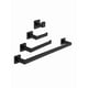 thumbnail image 1 of Kit Accesorios de Baño Maxims 4 Piezas Acero Inoxidable 304 Negro Mate Diseño Angular Barra 56cm Soporte Toalla Gancho Portapapel, 1 of 3