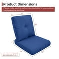 thumbnail image 7 of Opohoro Outdoor 25" x 22" Comfortable, Soft, Versatile Deep Seat Cushion, 12-Count,Blue, 7 of 7
