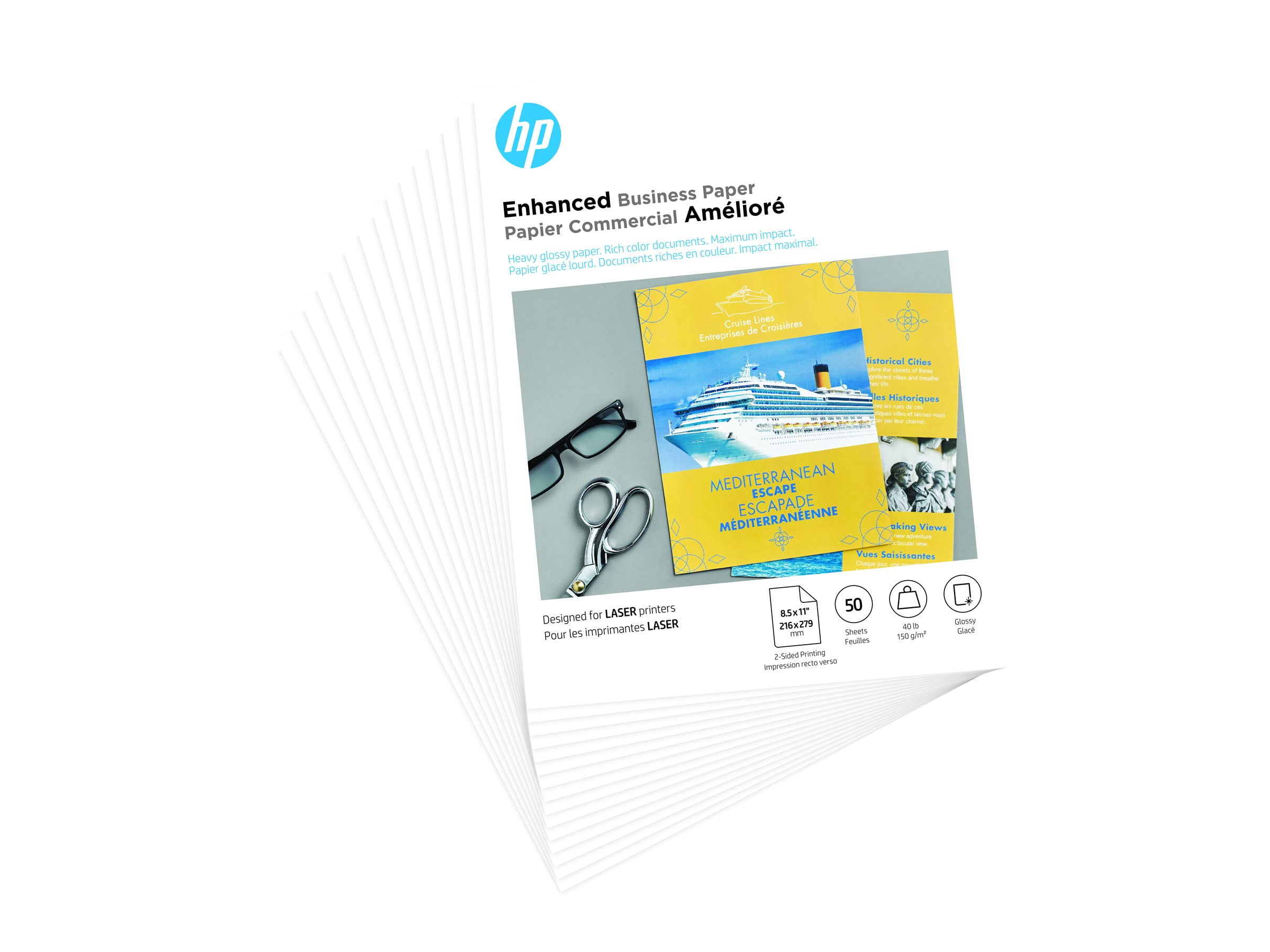 HP Brochure Inkjet Gloss 150gsm A Size 50 sheets FSC Paper, White