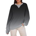 thumbnail image 2 of Kaemgyyd Sweatshirts for Women Casual Loose Crew Neck Long Sleeve Pullover Oversized Gradient Fall Fashion Clothes, 2 of 6