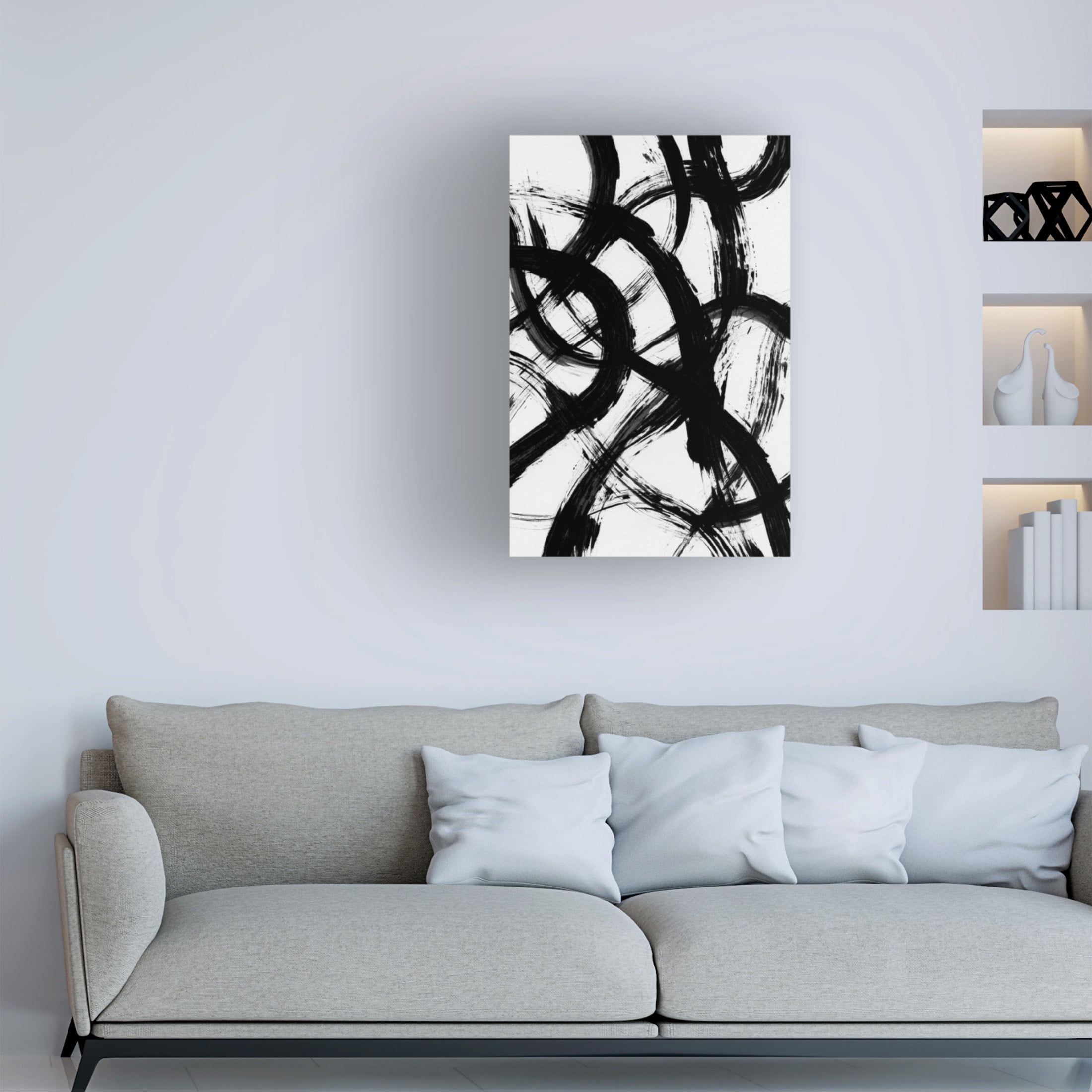 Trademark Fine Art Mareike Bohmer  Abstract Brush Strokes 98X Canvas Wall Art