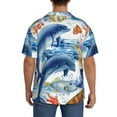 thumbnail image 7 of Goofa Marine Animals Printed Men's Casual Short-sleeved Shirt,Lightweight Breathable Button-down,Summer Casual men's top,Versatile Fashion shirt-XX-Large, 7 of 7
