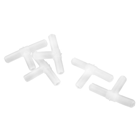 Plástico Tanque De Peces Línea De Aire Tubo 3 Way articulaciones conector, 5 piezas