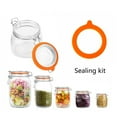 thumbnail image 3 of Pack of 10 White/Orange Jar Seal Rings Replacement Rubber Gaskets for Jar, 3 of 14