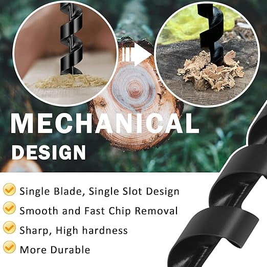 1" x 12" Heavy Duty Handmade Scotch Eye Wood Auger Drill Bit 1 Inch Hand Manual