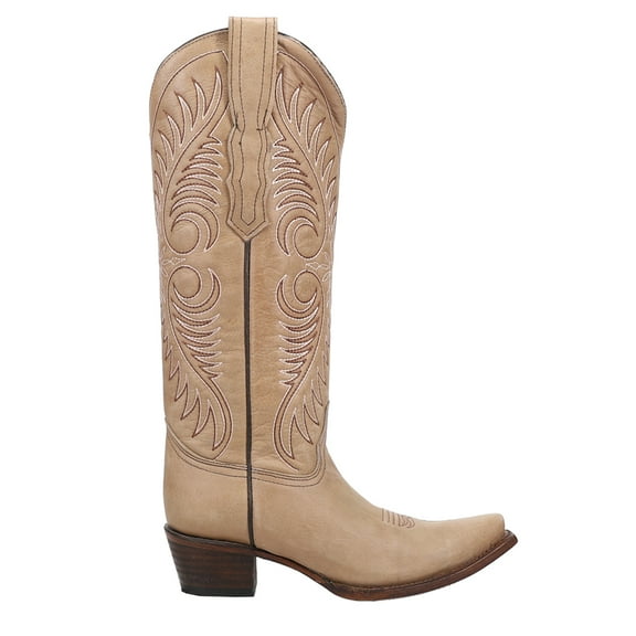 Circle G Womens Women`s  Sand Embroidered 14In Top Boot 9.5 M Tan