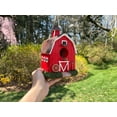 VP Home Hand-Painted Outdoor Hanging Bird Houses - Red Barn Design for