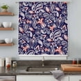 thumbnail image 5 of Boho Blue Purple Floral Sheer Curtains 45" Long, Farmhouse Botanical Vintage Paisley Flower Light Filering Curtains, Breathable Simi Curtain Privacy Drapes for Kitchen Bathroom Small Window Treatment, 5 of 9