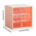 XMMSWDLA Desktop Drawer Organizer with 6 Mini Drawers, Plastic Desk