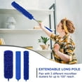 thumbnail image 6 of Treamon Microfiber Duster for High Ceilings, Reusable Washable Cleaning Duster for Cleaning Fan Cobweb with 100" Telescopic Pole Kit, Blue, 5 Pcs, 6 of 6