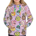 thumbnail image 3 of KLL Cartoon Donuts for Womens Pullover Hoodie with Pocket Hooded Long Sleeve Shirts Sweatshirt for Women-Small, 3 of 7
