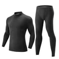thumbnail image 3 of Frnrwgo Men's Thermal Underwear Set Fleece Lined Stand Collar Long Sleeve Base Layer XXS-XXL for Winter, 3 of 8
