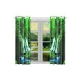 thumbnail image 2 of CADecor Tropical Theme Window Kitchen Curtain, Jungle Falls Window Treatment Panel Curtains,26x39 inches,Set of 2, 2 of 3