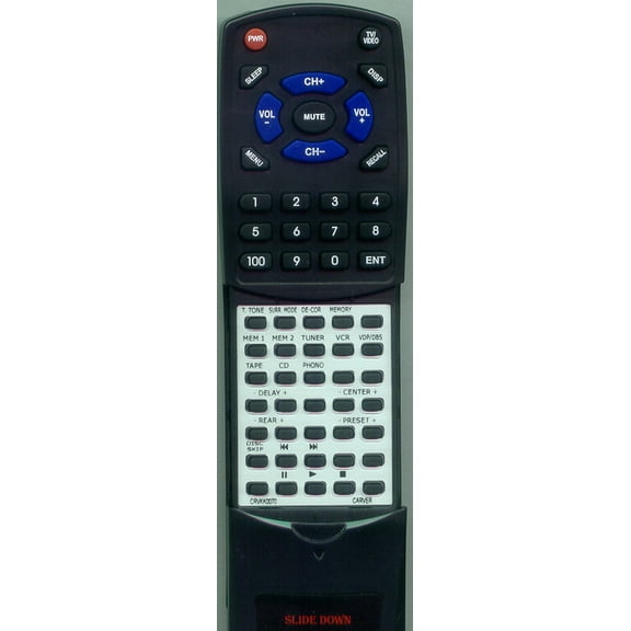 Replacement Remote for CARVER CRV-KK-0070, CRVKK0070, RTCRVKK0070, RH88B, HTR880, HTR885, HTR885(885.1), HTR8851, CT26V, HTR880MKII