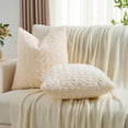 thumbnail image 4 of JIATER Pack of 2 Throw Pillow Covers 18x18,Rose Decorative Couch Pillow Covers,White, 4 of 6