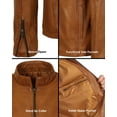 thumbnail image 4 of Gioberti Men's Sheepskin Classic Style Leather Jacket, 4 of 6