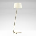 thumbnail image 4 of Evelyn&Zoe Markos Tilted Floor Lamp with Fabric Shade, Brass/White, 4 of 5