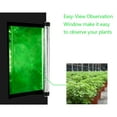 thumbnail image 3 of Home Use Dismountable Hydroponic Plant Growing Tent with Window, Green & Black, 23.6" x 23.6" x 47.2", 3 of 8