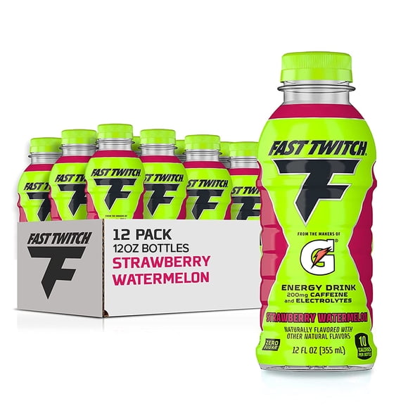 Fast Twitch by Gatorade Energy Drink, Strawberry Watermelon, 12 oz, 12 Pack