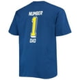 thumbnail image 3 of Men's Fanatics Branded Royal Los Angeles Rams Big & Tall #1 Dad 2-Hit T-Shirt, 3 of 3