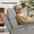 thumbnail image 5 of MCombo Power Lift Recliner Chair with Massage and Dual Heating, Adjustable Headrest, Extended Footrest for Big Elderly, Fabric (Mist Grey), 5 of 10