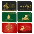 thumbnail image 1 of Juego de tarjetas navideñas - Paquete de tarjetas navideñas con hojas doradas - Diferentes diseños para un fácil almacenamiento - Tarjetas de felicitación sueltas de Año Nuevo, 1 of 5