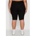 thumbnail image 5 of Womens Plus Size Stylish Snatched High Waist Bermuda Shorts with Faux Buttons, 5 of 5