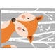 thumbnail image 2 of Oso zorro conejo pintura al óleo dibujos animados animales del bosque sin marco lienzo arte HD impreso carteles al óleo imágenes de dibujo Eigraketly JJ17289-07, 2 of 4