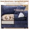 thumbnail image 4 of JONPONY 83" Loveseat Sofa,Cloud Couch for Living Room,Comfy Love Seat with Double Cushion,2 Pillows,Removable Cover for Bedroom, Apartment and Office,Blue, 4 of 11