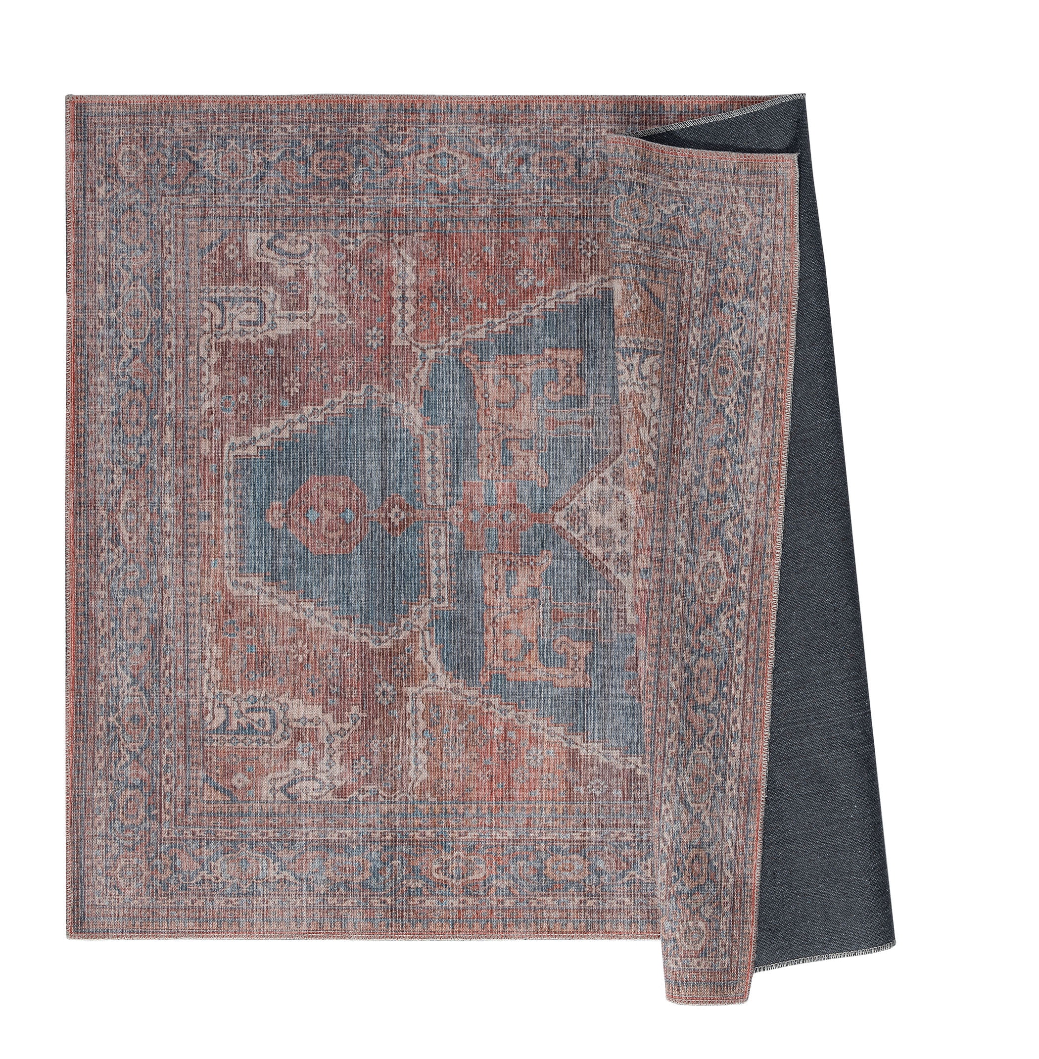 United Weavers Charm Venture Transitional Medallion Accent Rug, Blue, 1'10" x 3'
