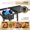thumbnail image 4 of VINGLI Single Burner Propane Gas Stove with Side Shelves & Carrying Bag, 100,000 BTU Portable Stove with Removable Legs & Regulator for Camping Home Backyard Cooking Brewing Canning Turkey Frying, 4 of 7