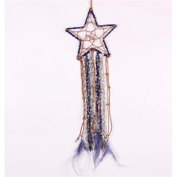 Pluma colgante con estrella decoración del hogar ornamento Festival regalo (pentagrama) Wmkox8yii fhajkh745