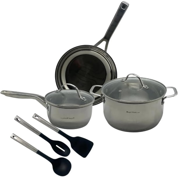 Batería de Cocina de Acero Inoxidable Quirurgico de 8 Pzs C/utls RH-2094 Royal Haus