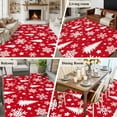 thumbnail image 5 of 8x10 Area Rugs for Living Room, Red White Christmas Non Slip Area Rugs for Kitchen Bedroom Entryway, Xmas Tree Snowflake Winter Abstract Washable Carpet Runner Rug Floor Mats for Bedroom Home Decor, 5 of 9