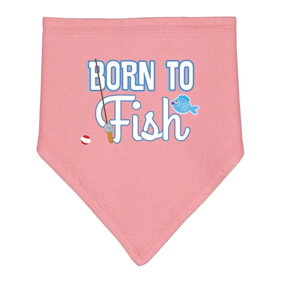 Inktastic Born to Fish Go Fishing Baby Bandana Bib