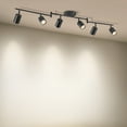 thumbnail image 2 of Bestco 6-Light Track Lighting Fixture with Adjustable Heads &GU10 Light Bulbs Black, 2 of 13