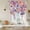 Beige, variant on Farmhouse Flowers Balloon Curtains for Bedroom/Front Door/Bathroom, Spring Watercolor Purple Pink Floral Beige Tie Up Curtains 63 Inch Length Kitchen Curtains Shades for Windows 46"x63"