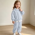 thumbnail image 3 of Trikvn Kids Girls Fall Tracksuit 2-Piece Outfit Collared Long Sleeve Pullover Sweatshirt and Elastic Waist Sweatpants Set Casual Athletic Loungewear Active Playwear, 3 of 8